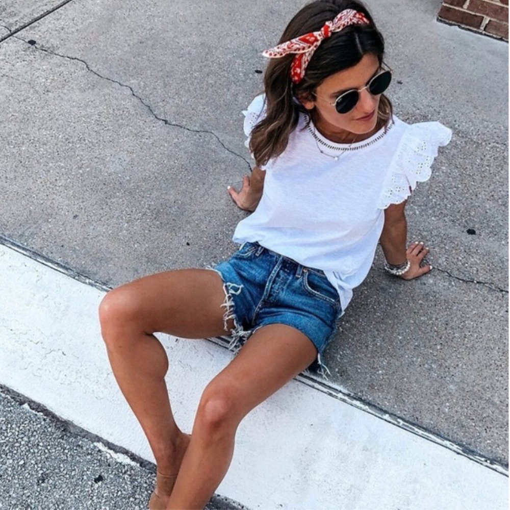 ✨HP✨Madewell Bandana Tropical Coral - Picture 10 of 13